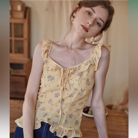 Simple Retro Floral Top - Picture 5 of 7